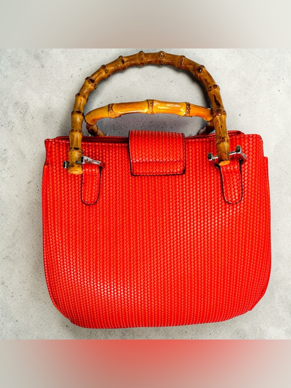 Sourpuss Orange Woven Tiki Handbag - Retro Rockabilly Pineapple - Picture 12 of 14
